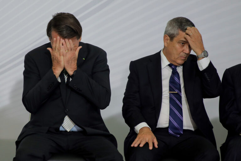 Presidente Jair Bolsonaro participa da cerimonia de aberturado Forum: Controle no Cambatre à corrupção 2020, com a presença do Procurador-Geral Augusto Aras, Wagner Rosário (CGU), André Mendonça (Justiça), Braga Netto (Casa Civil), Jose Múcio (TCU) Sérgio Lima/Poder360 09-12-2020