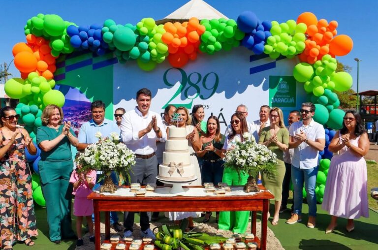 Paulo Vitor celebra os 289 anos de Jaraguá com ato cívico, bolo e festa para as crianças