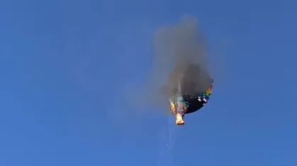 Polícia conclui que incêndio em balão que caiu em SC foi acidental