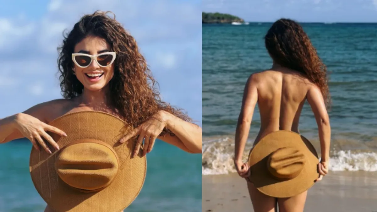 Paula Fernandes aparece de topless em fotos publicadas durante férias em Fernando de Noronha