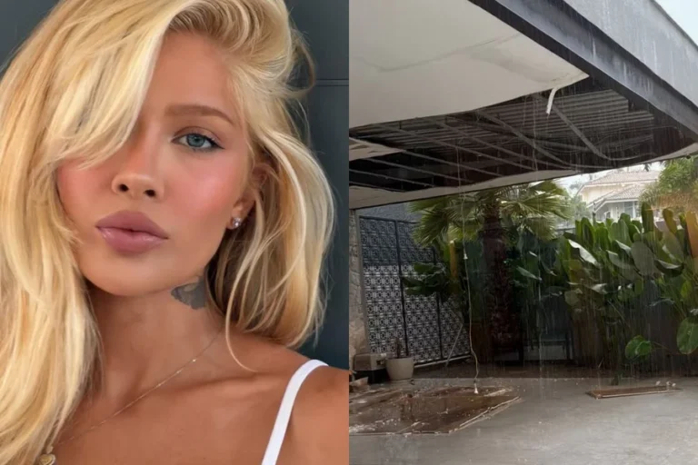 Karoline Lima relata danos em mansão após forte chuva no Rio de Janeiro