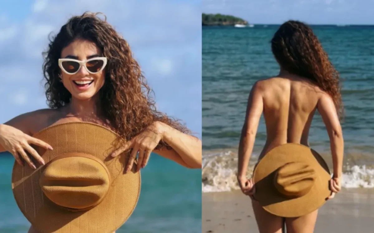 Paula Fernandes aparece de topless em fotos publicadas durante férias em Fernando de Noronha