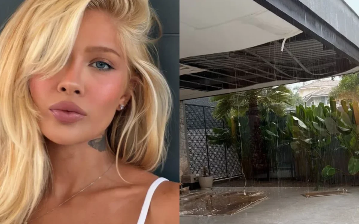 Karoline Lima relata danos em mansão após forte chuva no Rio de Janeiro